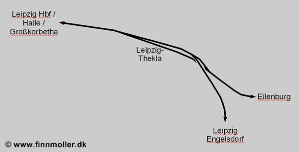 Rail map of Leipzig Thekla