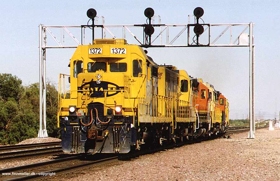 8 BNSF EMD locomotives