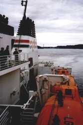 The ferry approaches Bergen