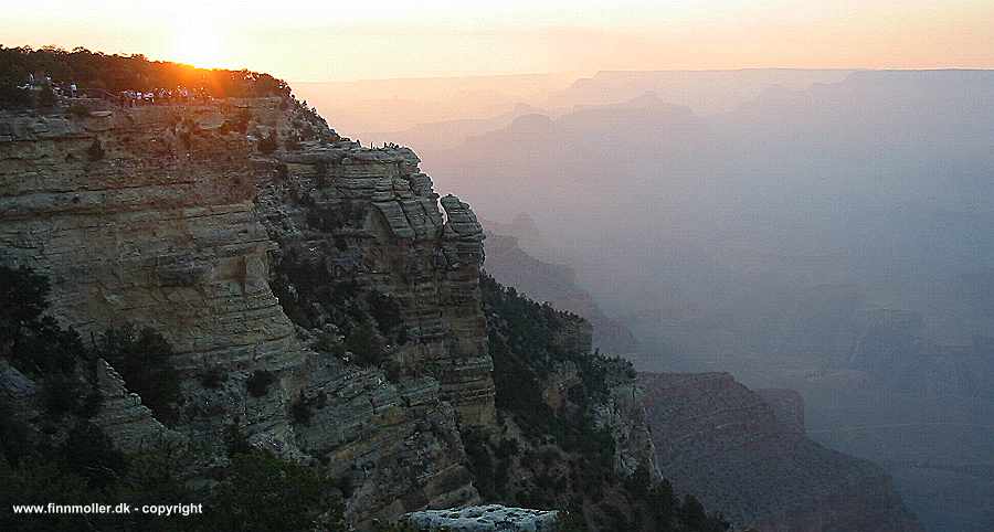 Grand Canyon ved solnedgang