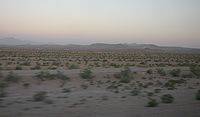 The Mojave Desert seen from an Amtrak train