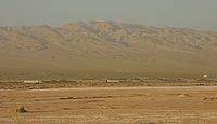 The Mojave Desert around Newberry Springs seen from an Amtrak train