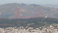 Golden Gate set fra Twin Peaks