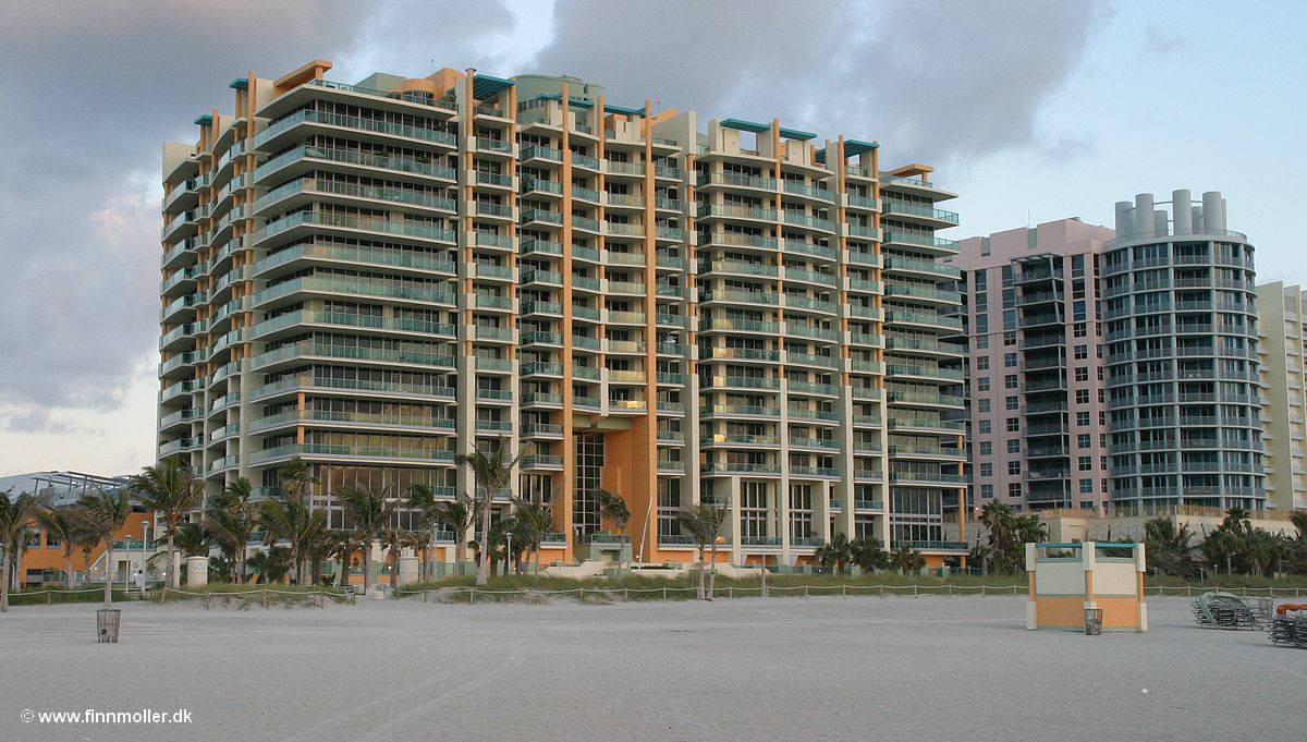 Hoteller på Miami Beach i dagens første lys