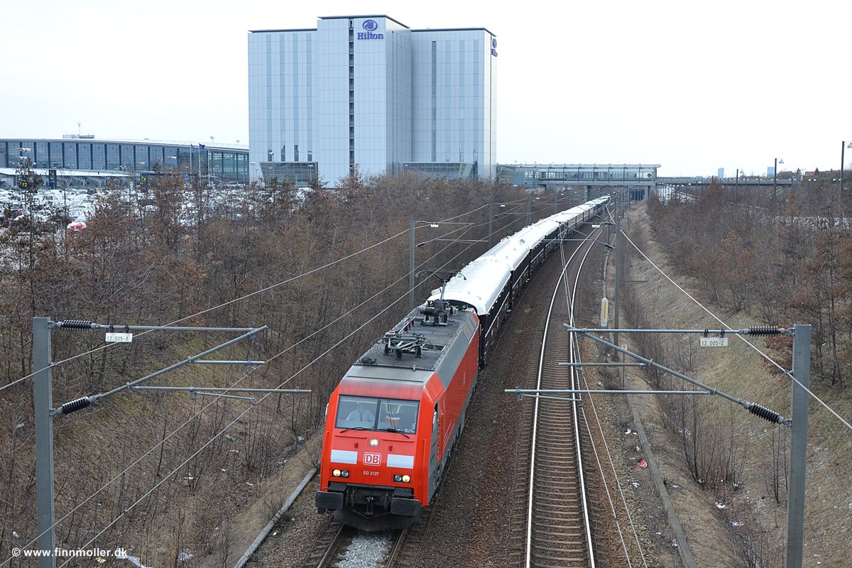 DB Schenker Rail Danmark EG 3107 med Venice Simplon-Orient-Express