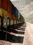 Downhill UP container train