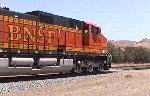 Video of BNSF 5315 + 4653 + 4835 + 4410 starting a TOFC in Caliente